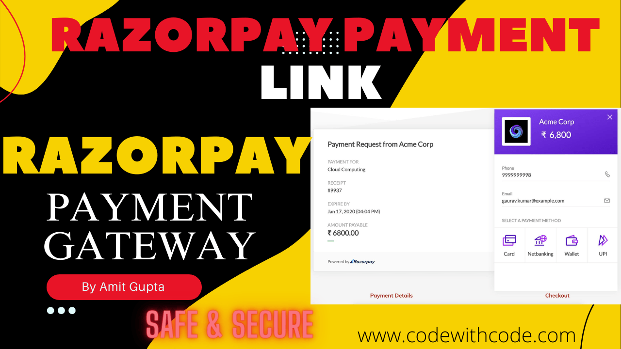 RazorPay Payment Link Code With Code