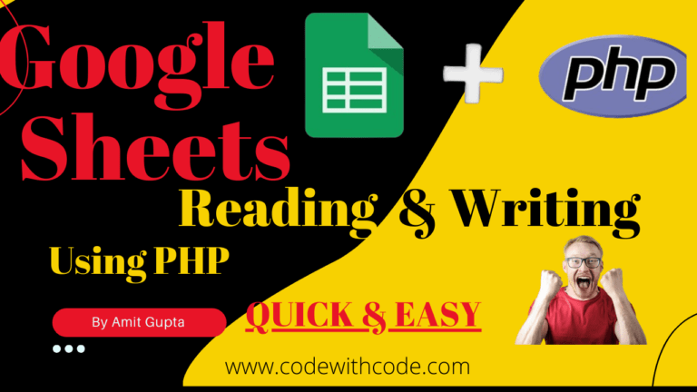How To Reading and Writing Google Sheets Using PHP - Code With Code